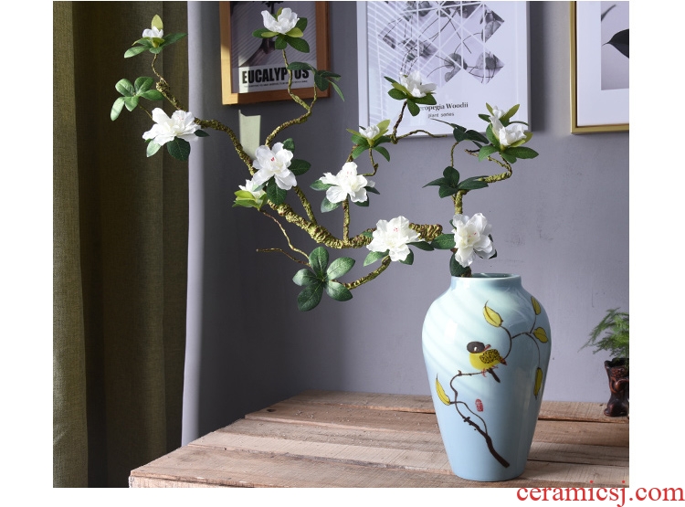 New Chinese vase hand-painted ceramic flower adornment mesa sitting room tea table table, TV ark place jingdezhen