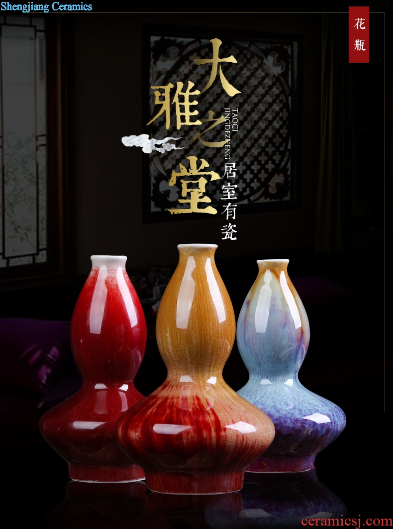 Floret bottle of flower color flower implement jingdezhen ceramics glaze porcelain home decoration rich ancient frame furnishing articles