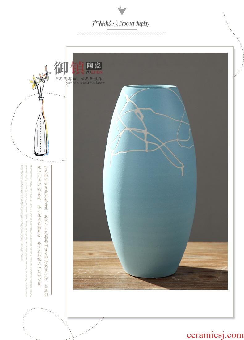 Jingdezhen home furnishing articles three-piece creative arts vase sitting room porch ark decoration TV ark