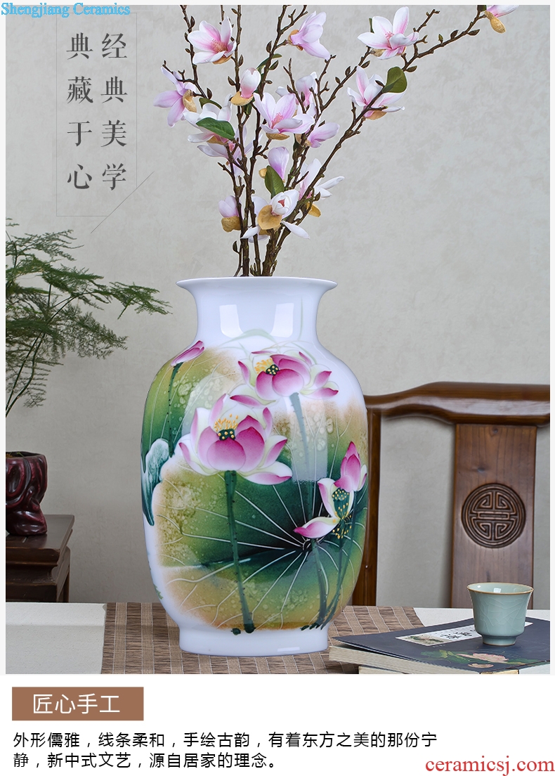 Scenery famous masterpieces, jingdezhen ceramic vase vase hand-painted vase vases, arts and crafts porcelain vase