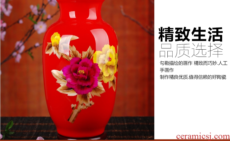 Jingdezhen ceramic vases, fashion household wine ark adornment handicraft sitting room ceramic furnishing articles furnishing articles straw vase