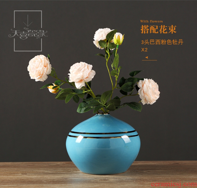 Nordic postmodern ceramic vase sitting room dining-room ikea contracted creative light luxury style household flower arranging, furnishing articles