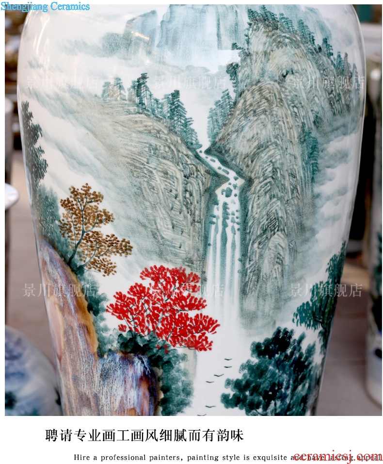 Jingdezhen ceramic bottle handicraft furnishing articles hand-painted scenery south xiuse of large vase decoration opening gifts