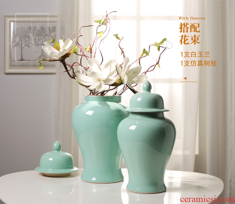 Modern new Chinese style ceramic storage tank sitting room household soft outfit show porch place decorations arts and crafts