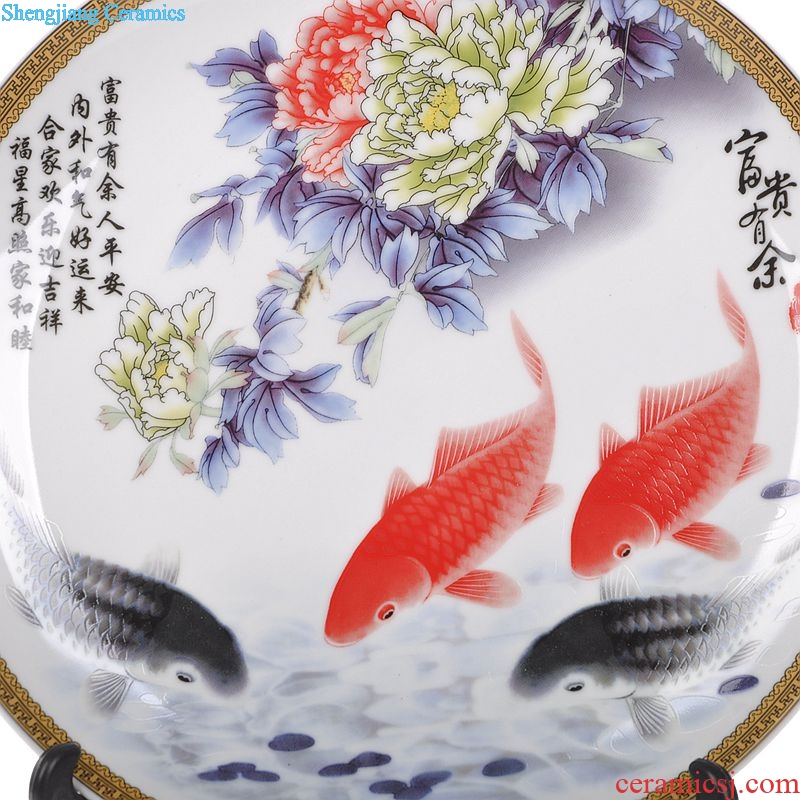 Scene, jingdezhen ceramic decoration plate sit plates new well-off Chinese domestic act the role ofing handicraft furnishing articles