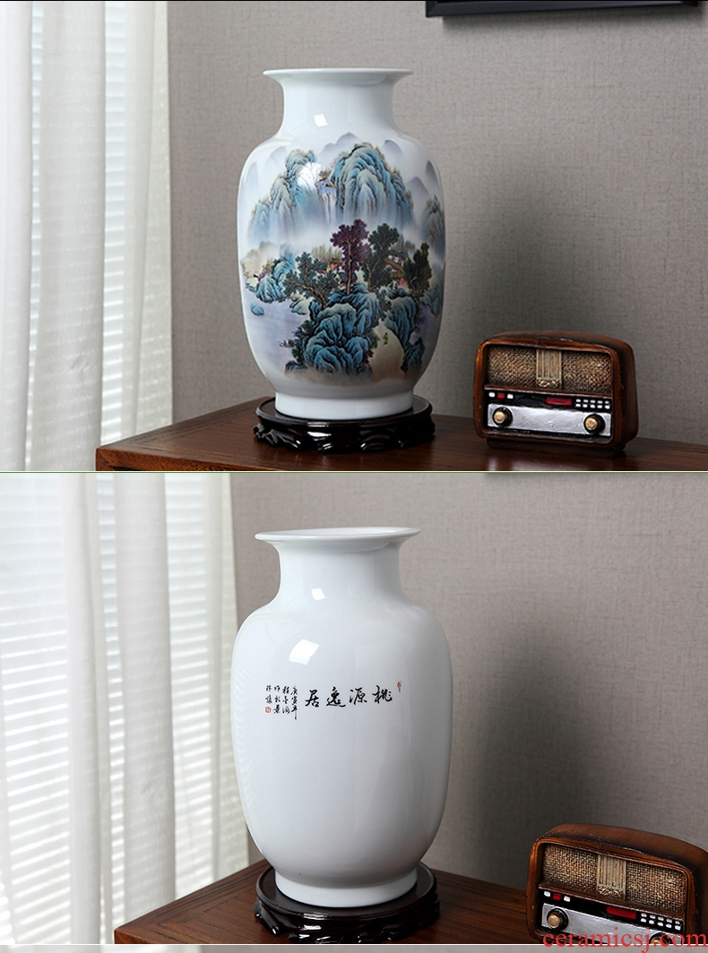 Jump the 】 household act the role ofing is tasted jingdezhen ceramics vase furnishing articles creative flower arrangement sitting room restaurant decorative arts and crafts