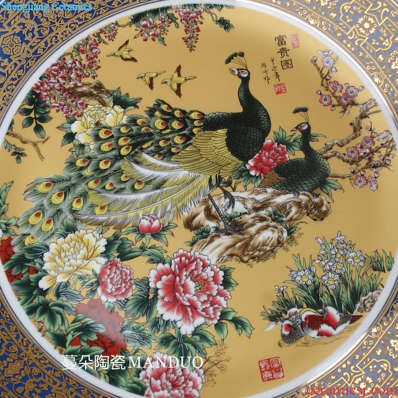 Air screen adornment porcelain plate high-grade 35 cm ceramic art porcelain porcelain hang dish wedding jewelry