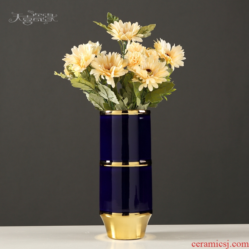 Postmodern contracted American ceramic vases, flower arranging is European sitting room creative personality home furnishing articles
