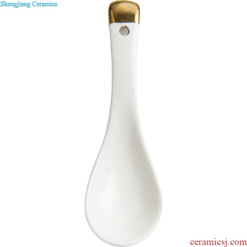 Ijarl million jia small household porcelain scoop ceramic spoon creative european-style kitchen spoon ladle contracted spoon