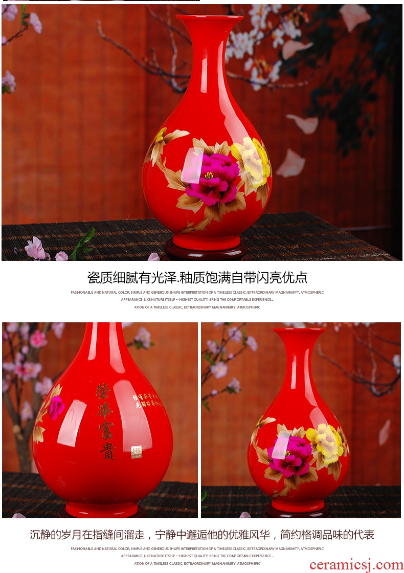 Jingdezhen ceramic vases, fashion household wine ark adornment handicraft sitting room ceramic furnishing articles furnishing articles straw vase