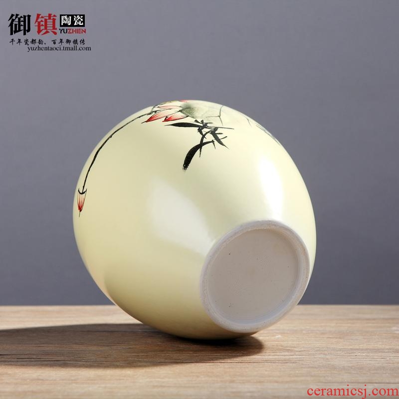 Jingdezhen Chinese contemporary and fashionable household act the role ofing is tasted furnishing articles creative arts hand-painted ceramics vase sitting room decoration