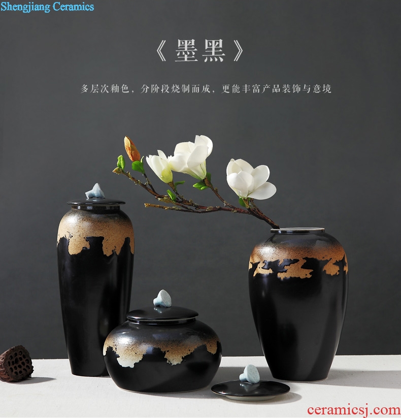 Modern hotel furnishing articles of primitive simplicity is new classic ceramic vase study example room sitting room decoration flower POTS