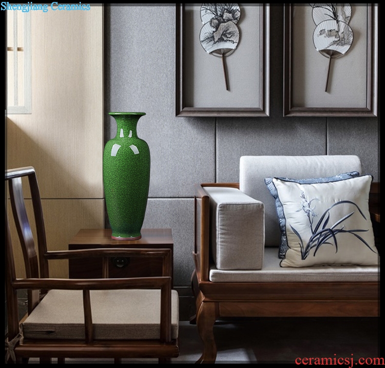 Jingdezhen large ceramic vases, flower arranging is jun porcelain TV ark furnishing articles of new Chinese style household living room decoration