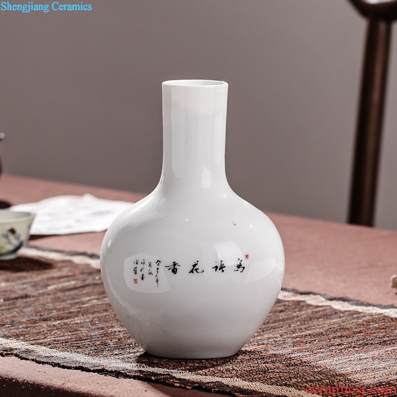 Contracted sitting room packages mailed jingdezhen porcelain vase famille rose porcelain vase modern fashionable household decoration decoration