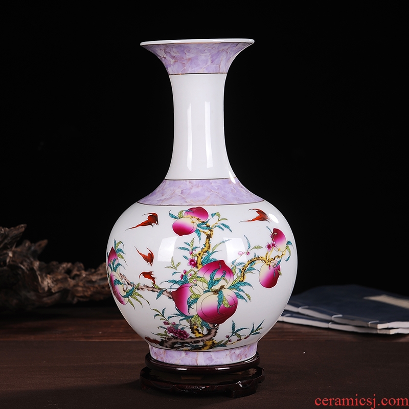 Jingdezhen ceramics flower vase colour bottle wine desk decoration living room TV ark furnishing articles