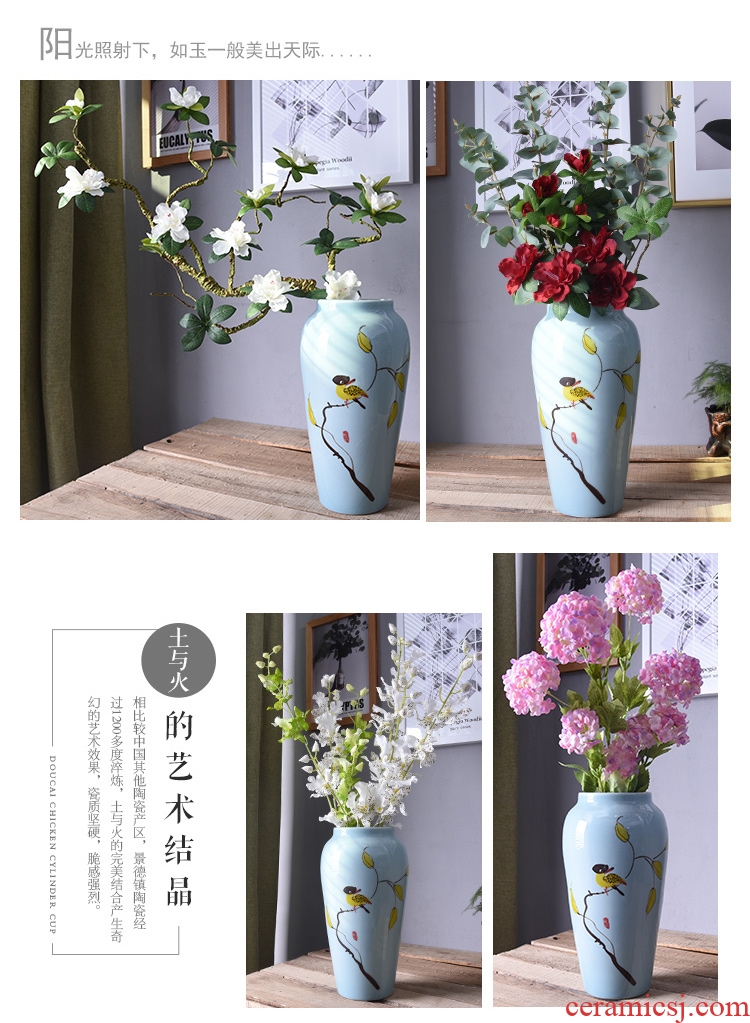 New Chinese vase hand-painted ceramic flower adornment mesa sitting room tea table table, TV ark place jingdezhen