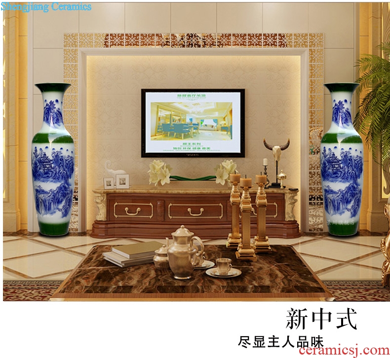 Blue and white porcelain carving splendid sunvo jingdezhen ceramics home sitting room of large vase modern decorative furnishing articles