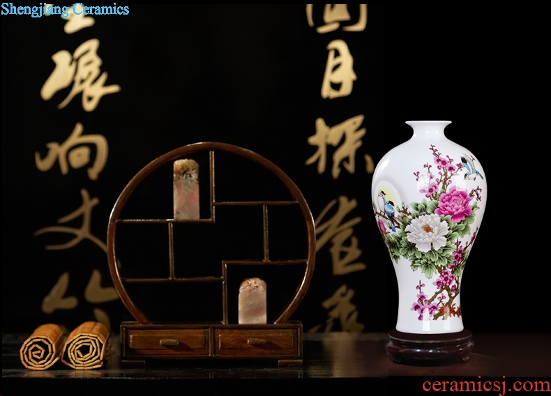 Package mail jingdezhen ceramic vase household adornment furnishing articles sitting room dining-room decorate craft flower vase