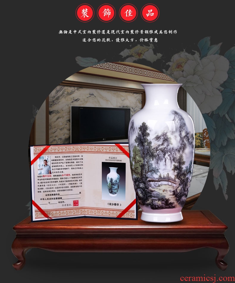 Jingdezhen ceramics vase household act the role ofing is tasted furnishing articles of handicraft art contemporary and contracted sitting room adornment