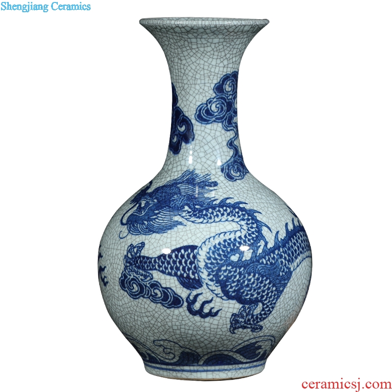 Jingdezhen ceramics vase decoration flower arranging archaize sitting room kiln open piece of classic Chinese style home furnishing articles