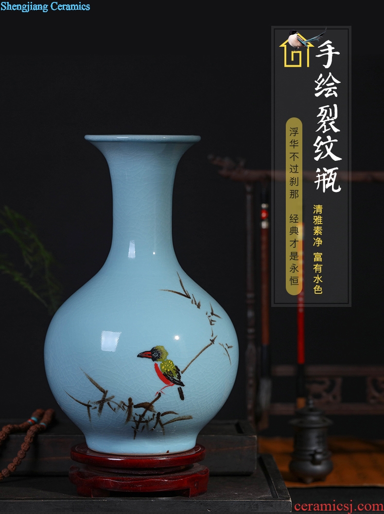 Jingdezhen ceramics Chinese hand-painted ceramic vase furnishing articles sitting room porch flower arranging, home decoration package mail