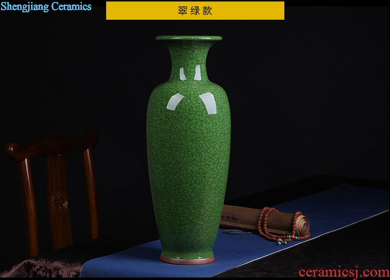 Jingdezhen large ceramic vases, flower arranging is jun porcelain TV ark furnishing articles of new Chinese style household living room decoration