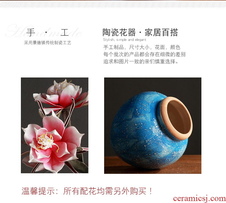 Jingdezhen ceramic flower vases furnishing articles of the sitting room TV ark wine household craft ornaments clay coarse pottery