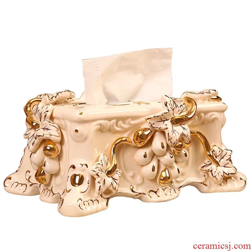 Vatican Sally's ceramic tissue box luxury european-style household smoke box sitting room tea table decorations furnishing articles wedding gift