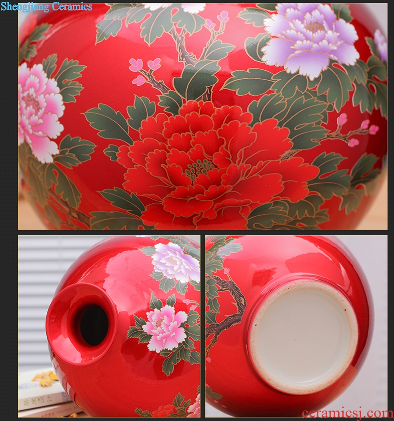 Jingdezhen ceramic vases, flower arranging is crystal glaze crafts are modern Chinese style is contracted home sitting room adornment