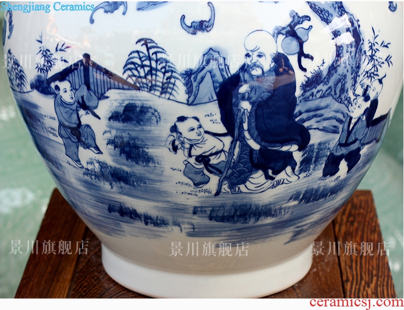 Jingdezhen ceramic three general figure vase can of home sitting room mesa study office place adorn article