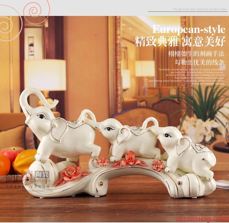 Jingdezhen creative household act the role ofing is tasted lucky elephant handicraft furnishing articles and feng shui like sitting room adornment gift decoration