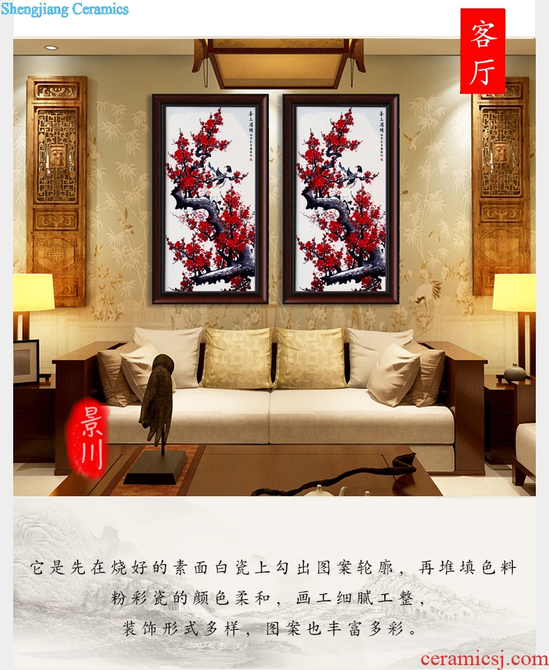 Beaming porcelain plate painting jingdezhen ceramic home sitting room of Chinese style sofa setting wall adornment furnishing articles that hang a picture