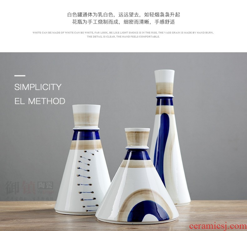American household adornment furnishing articles furnishing articles soft outfit plugged ceramic vases, creative art TV wine porch decoration