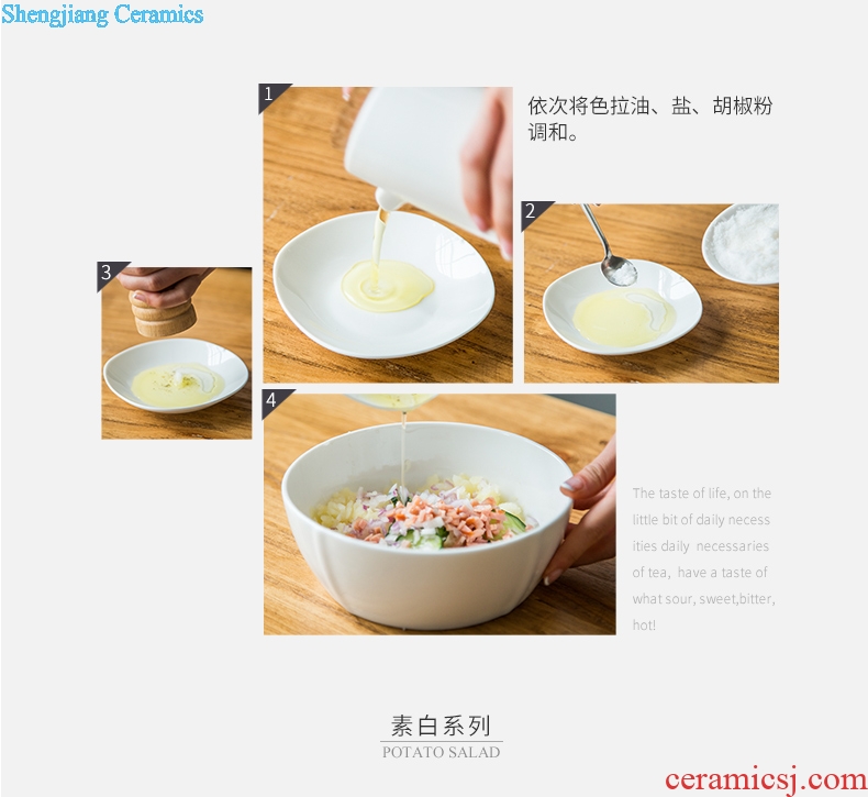 Ijarl million fine ceramic dish dish fork spoon soup bowl bowl food production vessel only