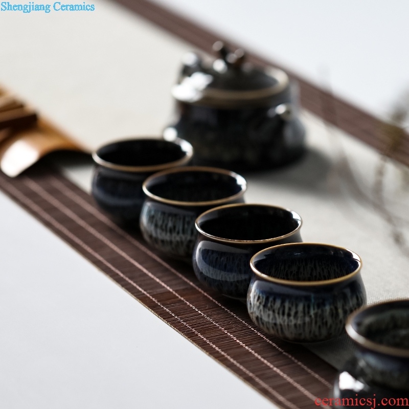 TaoXiChuan jingdezhen ceramic temmoku glaze kiln heart sky cup master cup single cup sample tea cup lamp cup