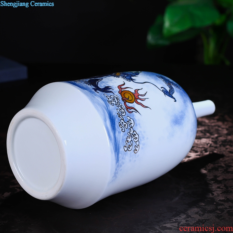 Jingdezhen ceramics vase furnishing articles ornaments hand paint the dragon porcelain decoration decoration porch place