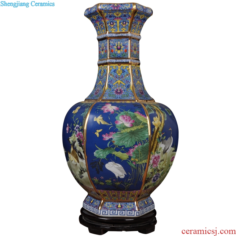 Scene, jingdezhen ceramic vases, antique enamel pastel color vase crafts home furnishing articles