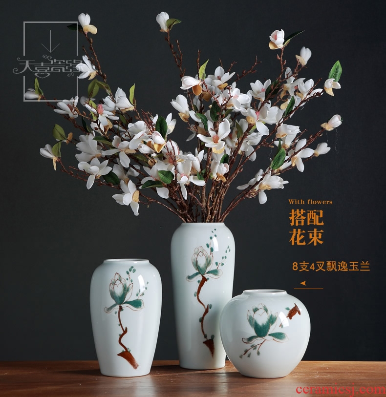 Contemporary and contracted small pure and fresh and creative household table, TV ark sitting room porch ceramic vase flower arranging, furnishing articles