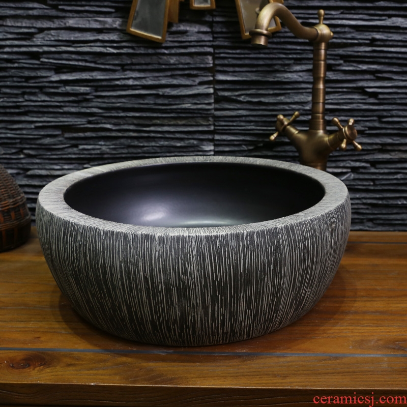 JingYan art on the sink basin ceramic basin is antique Chinese style restoring ancient ways basin hand drawing on 563