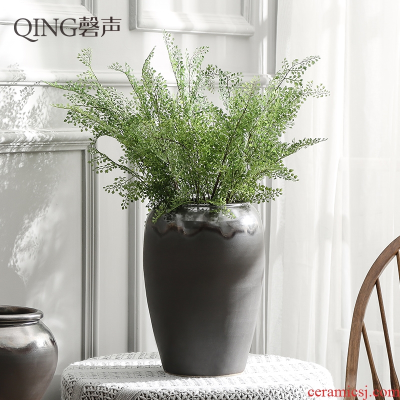 Jingdezhen ceramic furnishing articles contracted and contemporary sitting room of large vase decoration to the hotel villa flower arranging dried flower porcelain