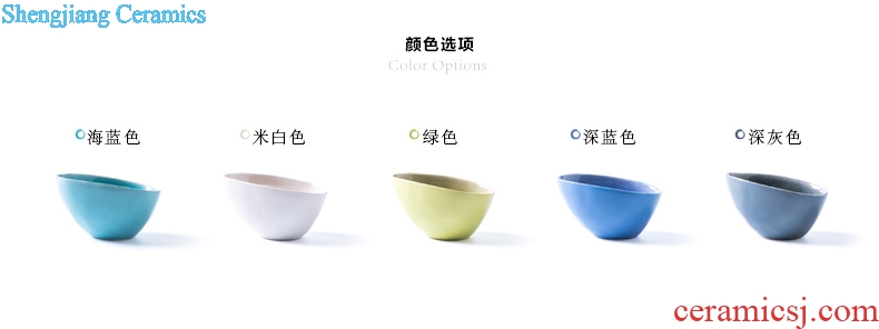 Ijarl creative household ceramics oblique mouth water bowl bowl of rice bowl bowl dessert bowl dessert bowl of tableware