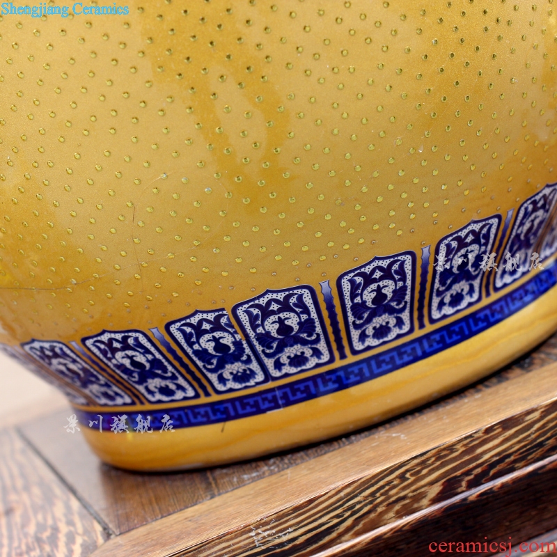 Jingdezhen ceramics powder enamel wave point gold bottle gourd peony sitting room flower arrangement craft vase household act the role ofing is tasted furnishing articles