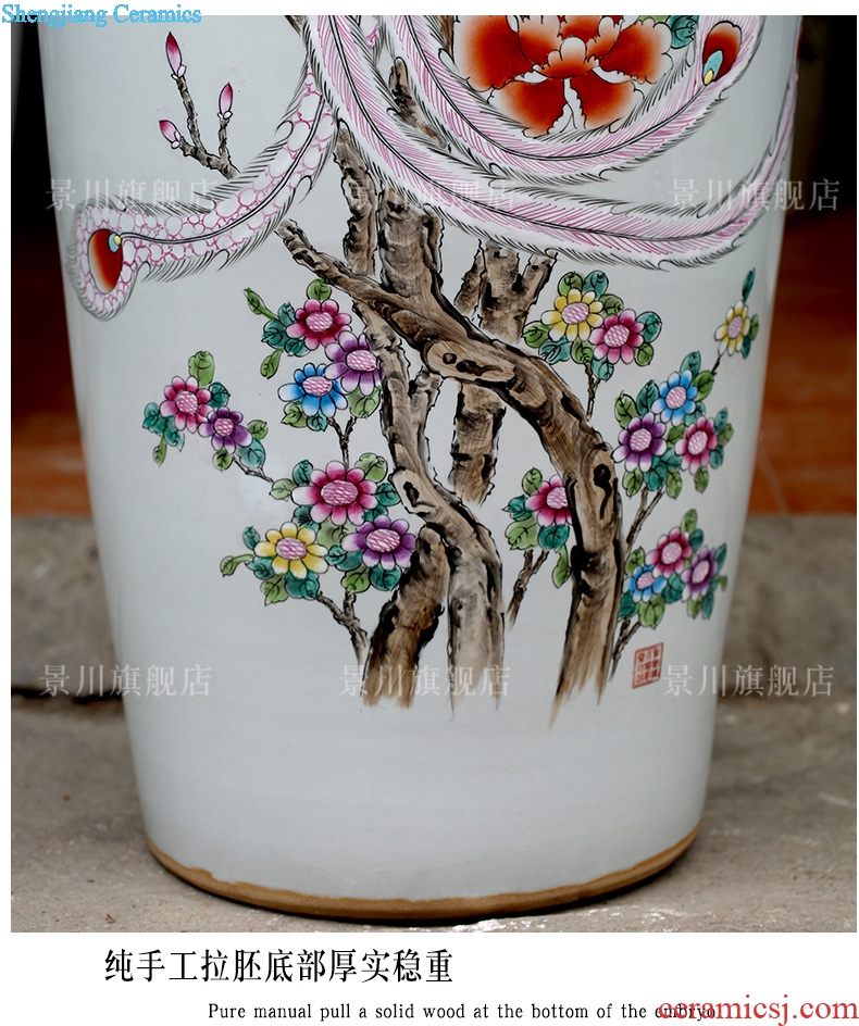 Hand-painted in extremely good fortune jingdezhen ceramic big vase home sitting room ground flower arranging furnishing articles of modern Chinese style act the role ofing is tasted