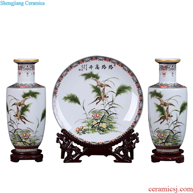 Porcelain of jingdezhen ceramics vase Chinese penjing flower arranging three-piece vase wine sitting room adornment