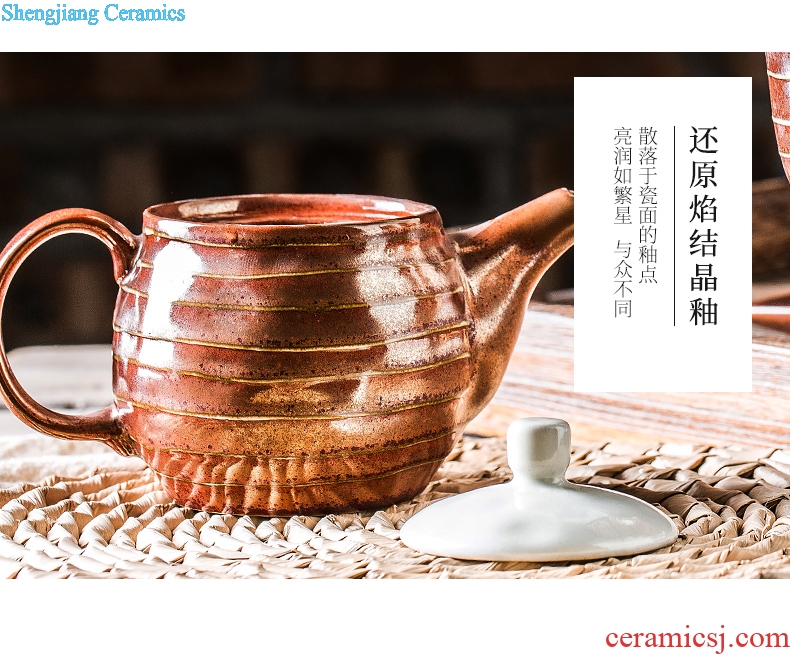 Ijarl million fine porcelain ceramic teapot teacup restoring ancient ways of household cold cold cup tea kettle okra kettle