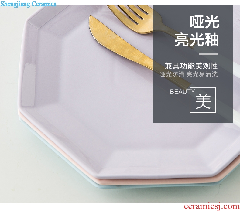 Ijarl million jia creative ceramic platter dessert dish western food steak household plates at west lake