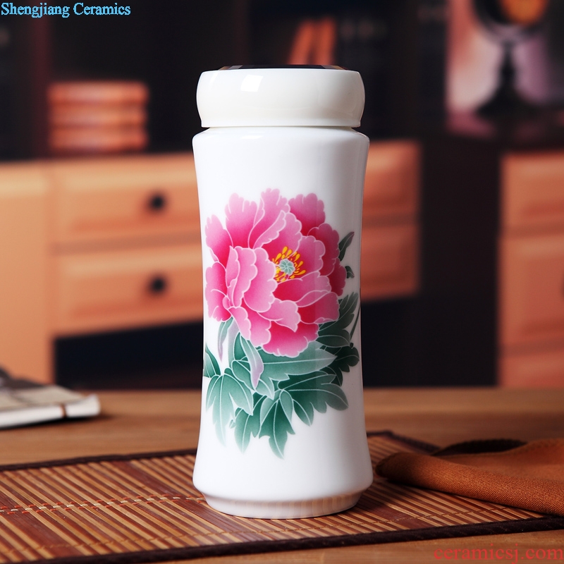 Forest fire creative jingdezhen ceramics keep-warm glass insulation cup double cup gift office cup DongMei