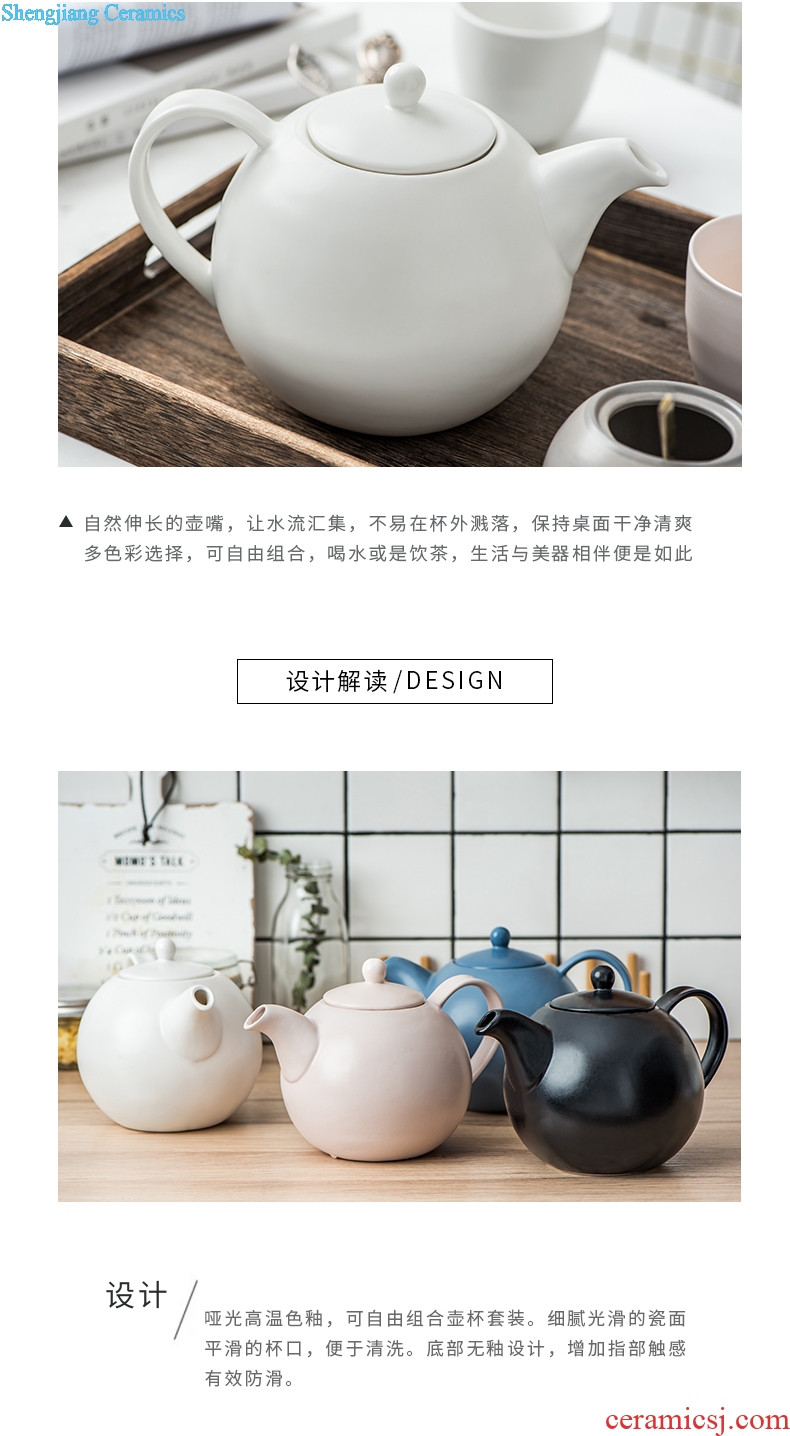 Ijarl million fine ceramic teapot household suit Japanese soup swallowing ceramic mug cup tea set suit Ceylon island