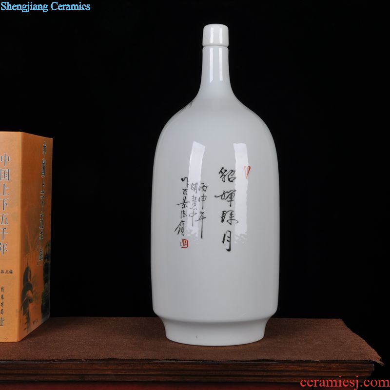 Scene, jingdezhen ceramics hand-painted costume wine home decoration crafts are the four most beautiful women