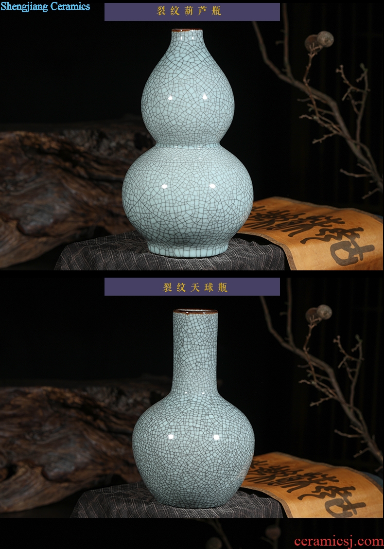 Jingdezhen ceramics vase furnishing articles flower arranging archaize sitting room kiln flower implement classical Chinese style household decorations